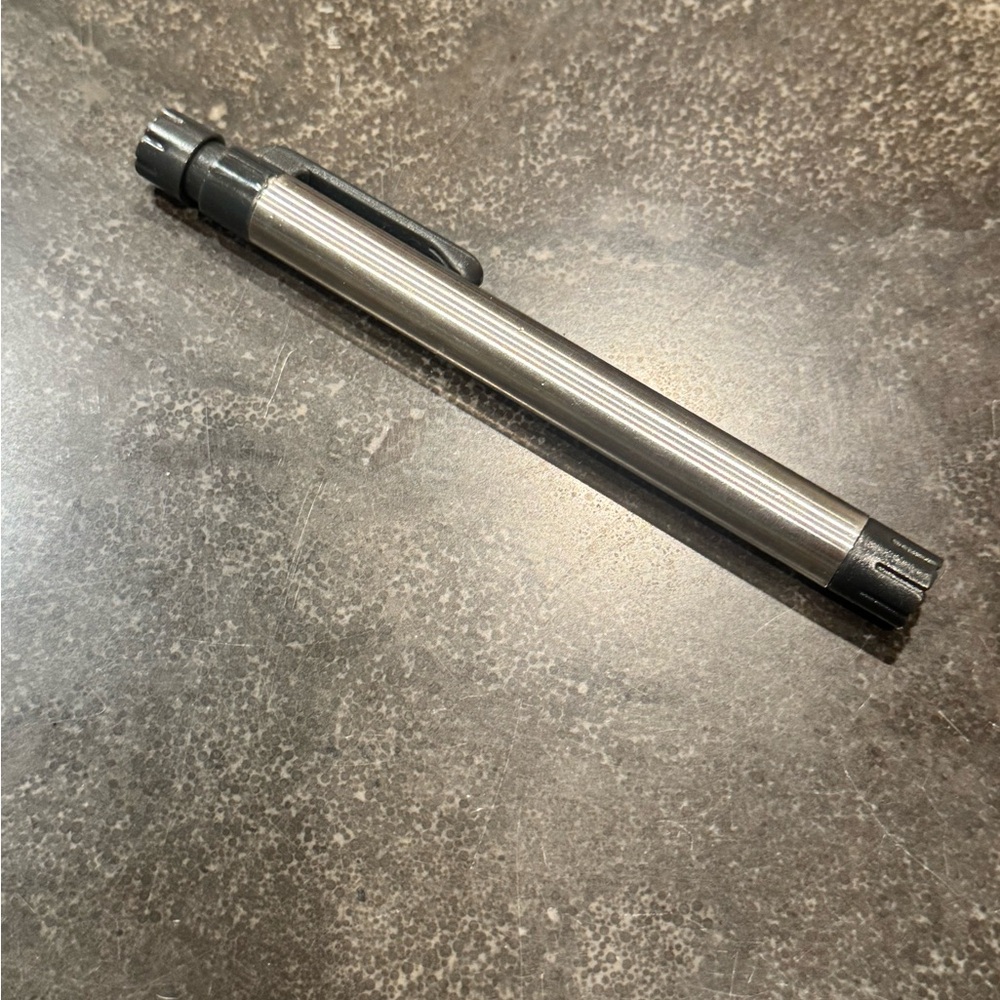 Garrity Silver and Black Flashlight Pen